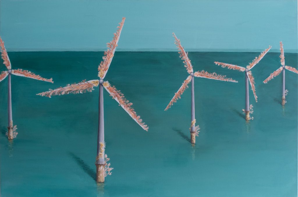 Thumbnail of painting titled 'Coral Farm'