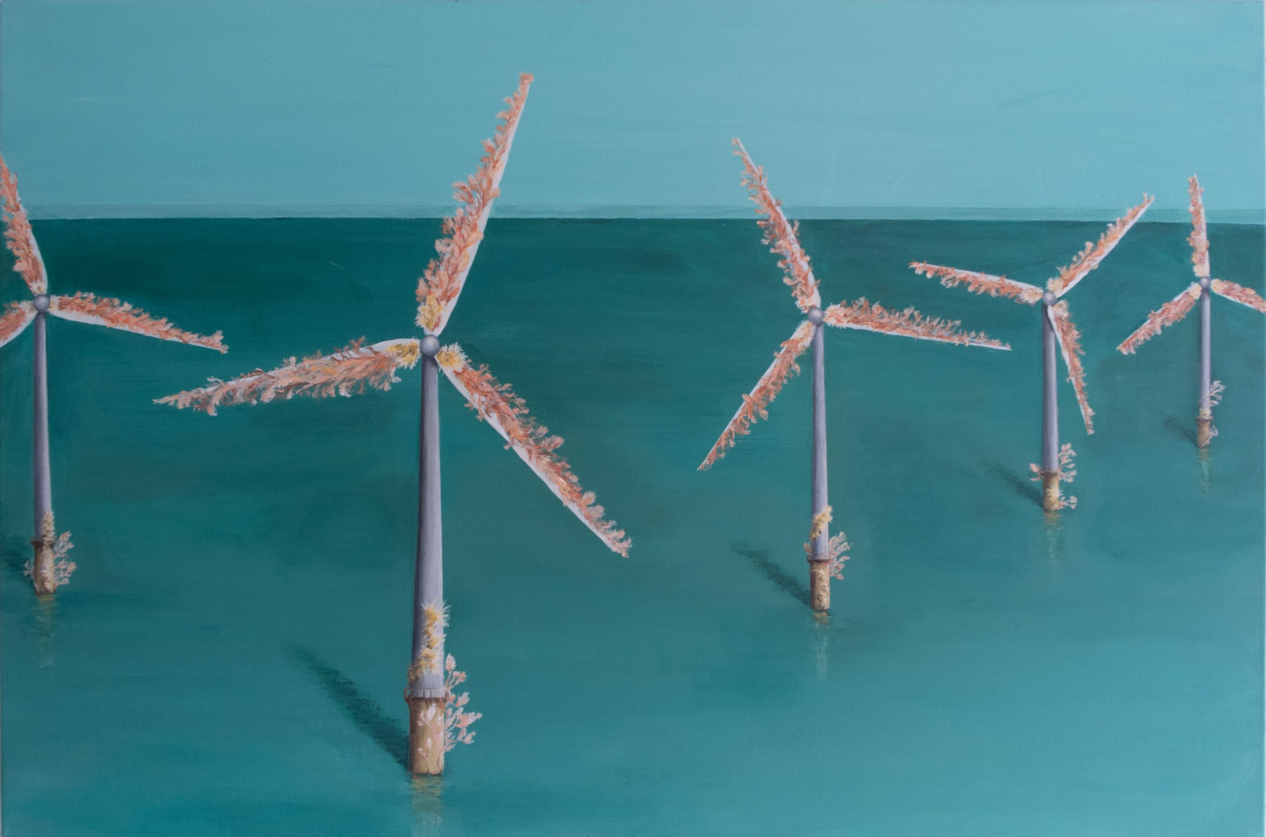 Thumbnail of painting titled 'Coral Farm'