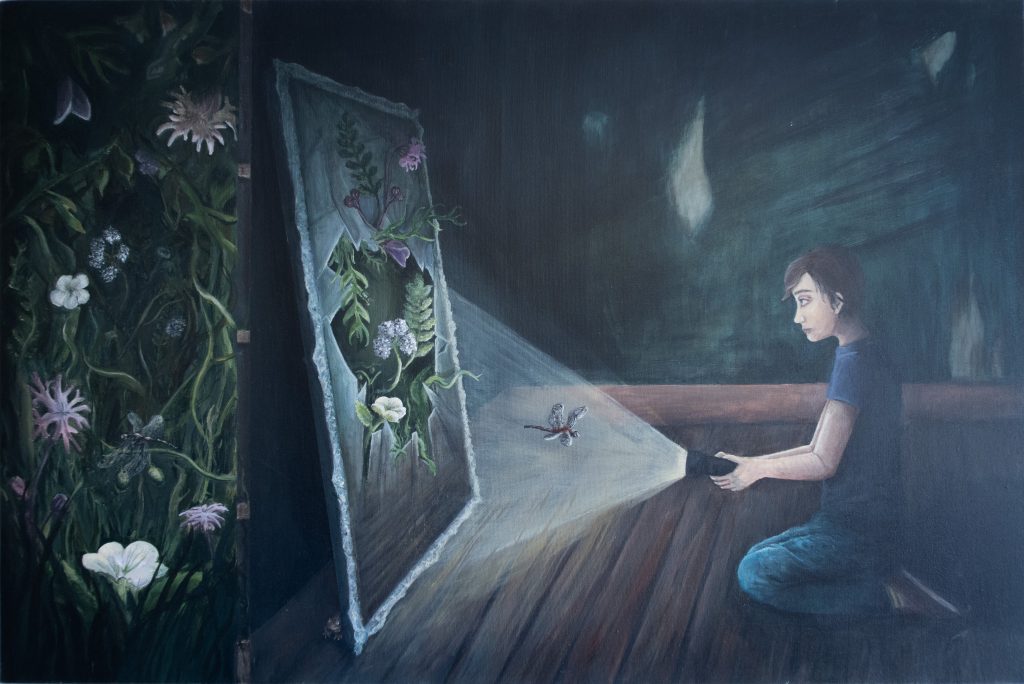 Thumbnail of painting titled 'Creeping Optimism'