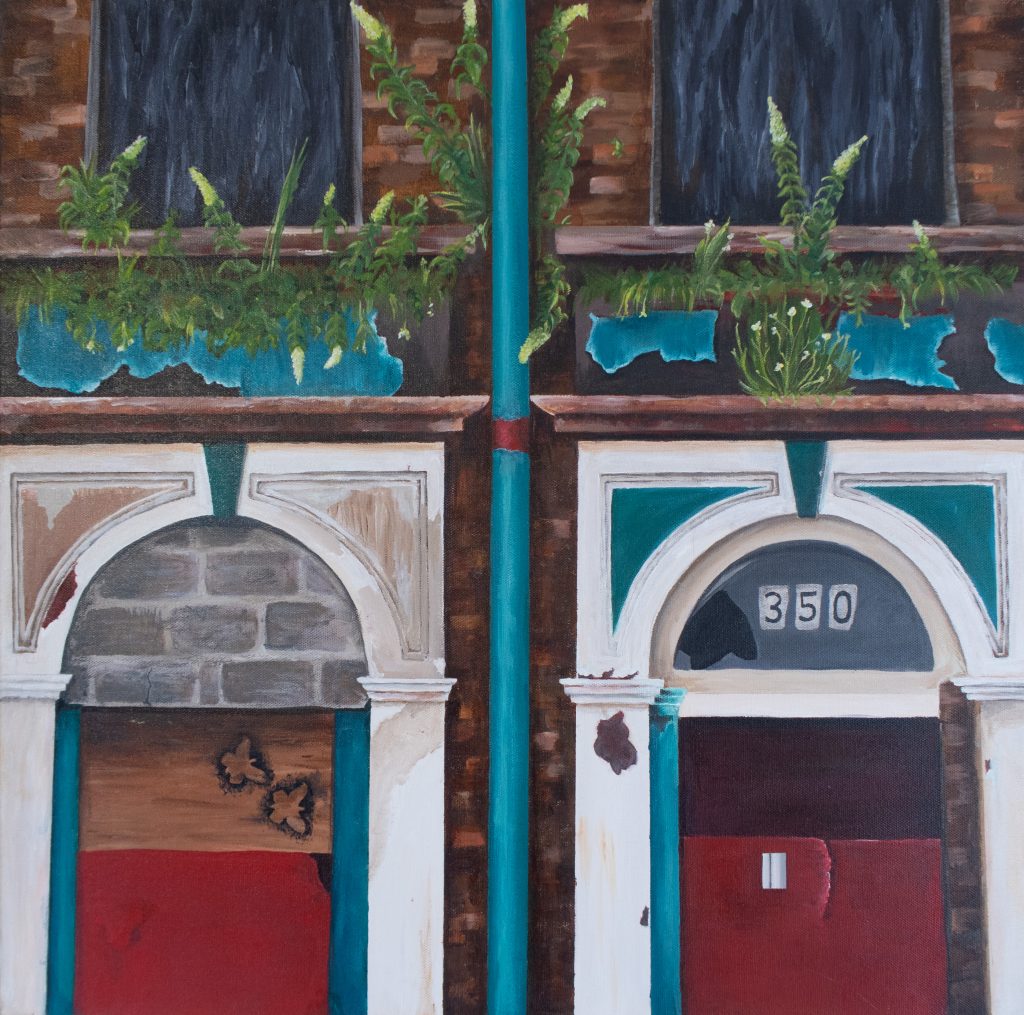 Thumbnail of painting titled 'Round the corner'